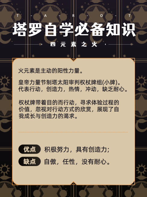 命理塔罗牌占卜知识小红书封面配图预览效果