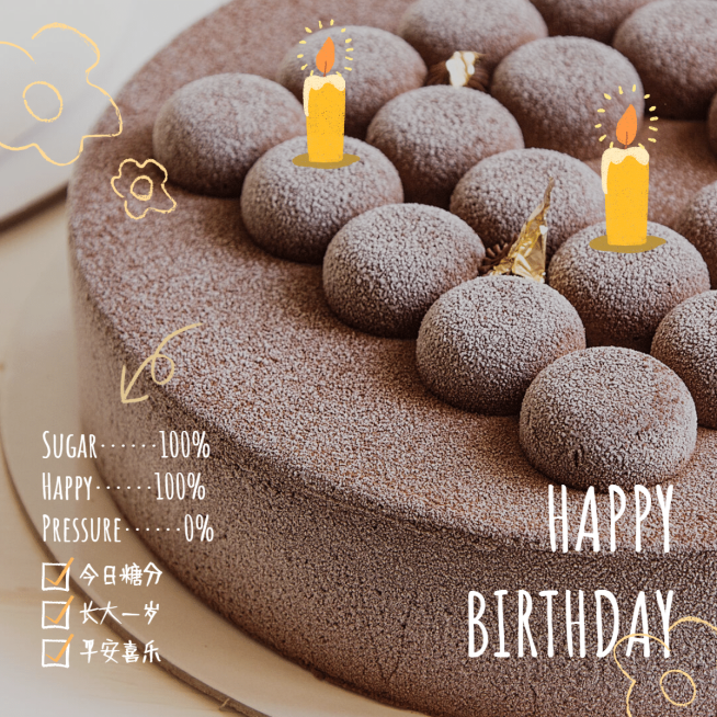 简约清新卡通蜡烛生日晒照plog预览效果