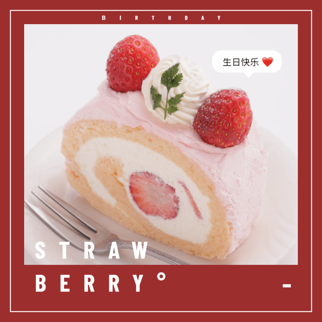 简约边框对话框生日祝福plog预览效果