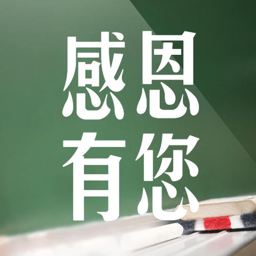 教师节感恩有您简约大字公众号次图预览效果