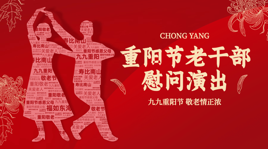 重阳节慰问演出主题活动创意广告banner