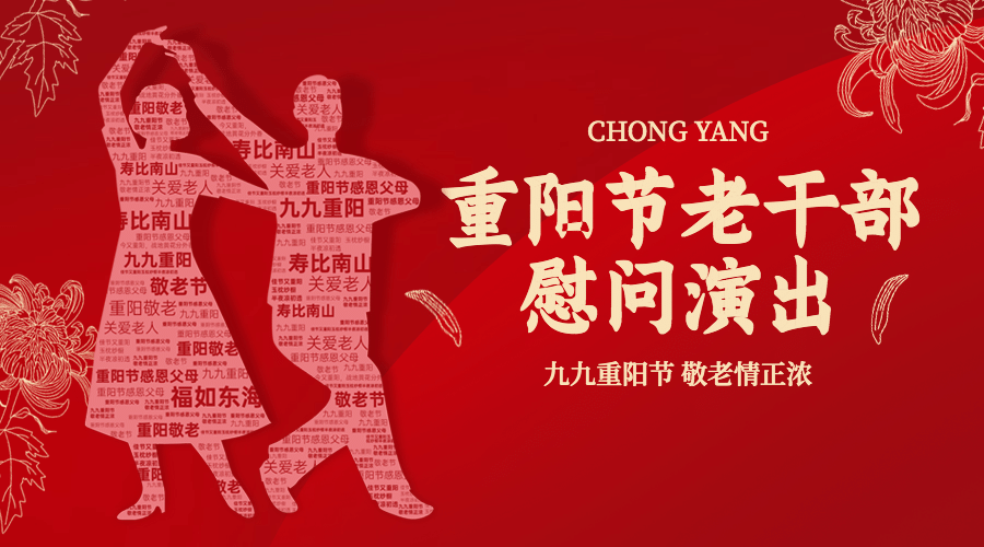 重阳节慰问演出主题活动创意广告banner预览效果