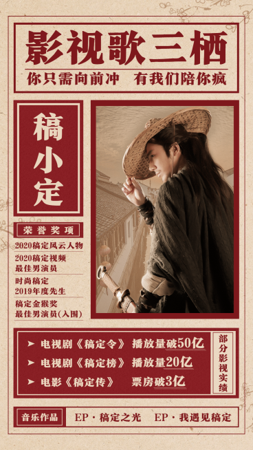 报纸风数据实绩战报喜报应援海报预览效果