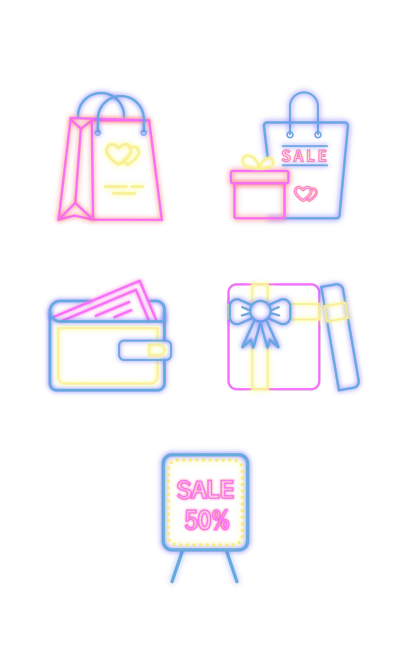 通用电商购物元素组合海报预览效果