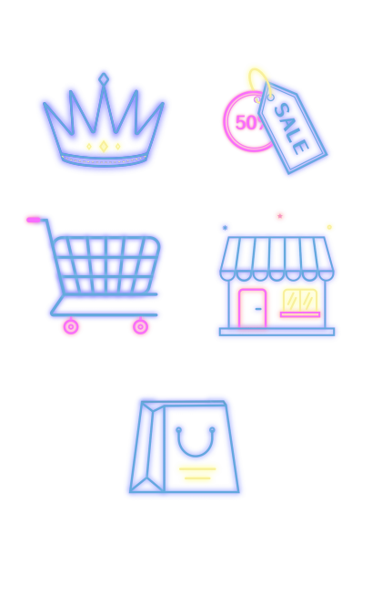 通用电商购物元素组合海报预览效果