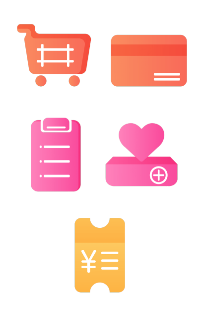 通用电商付款元素组合海报预览效果