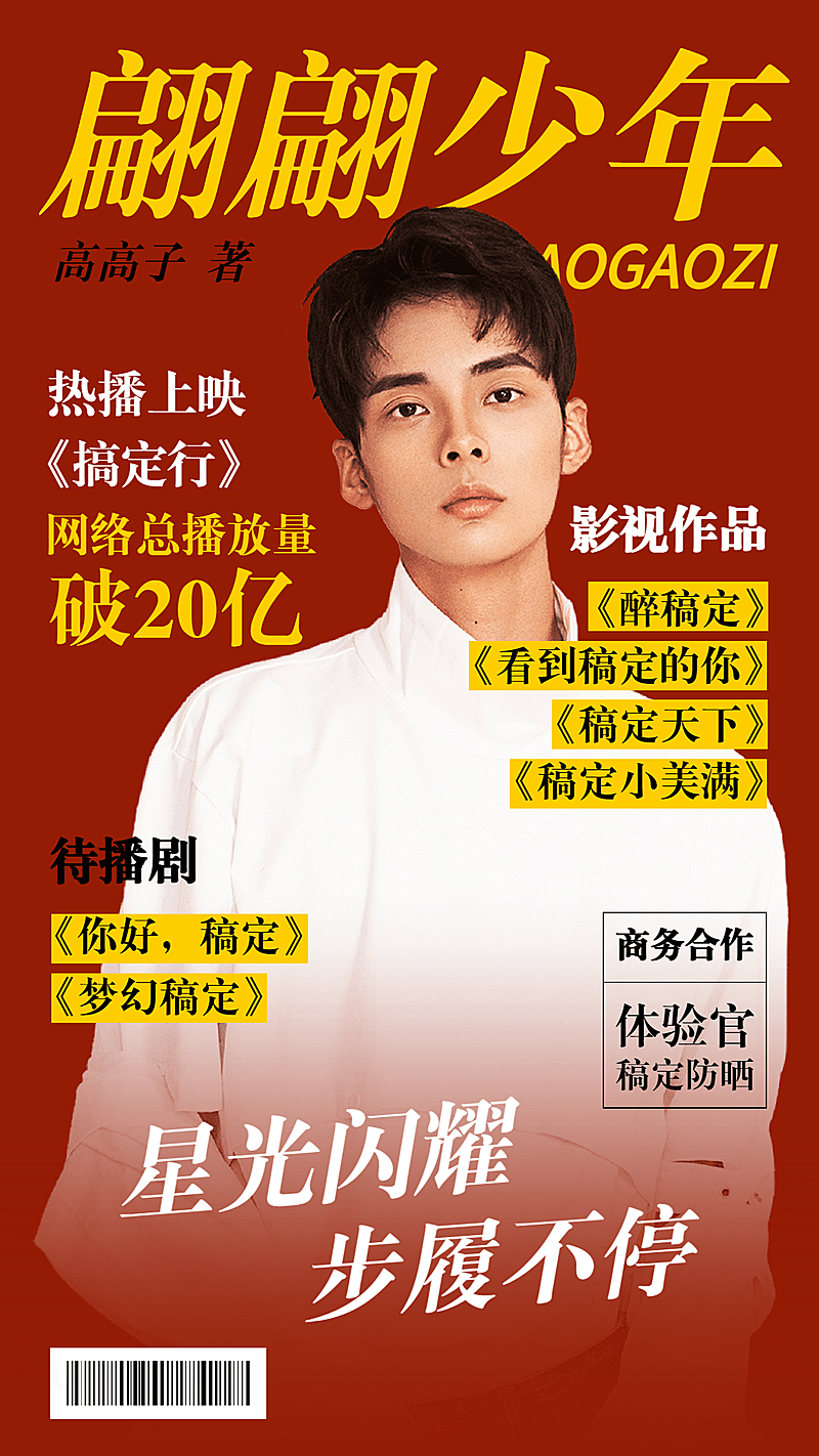 杂志风实绩喜报战报宣传人物海报