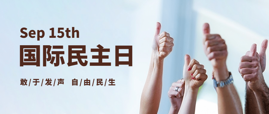国际民主日公平公正实景公众号首图预览效果