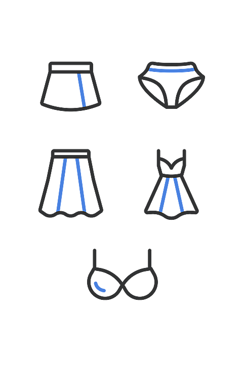 电商服装元素组合海报