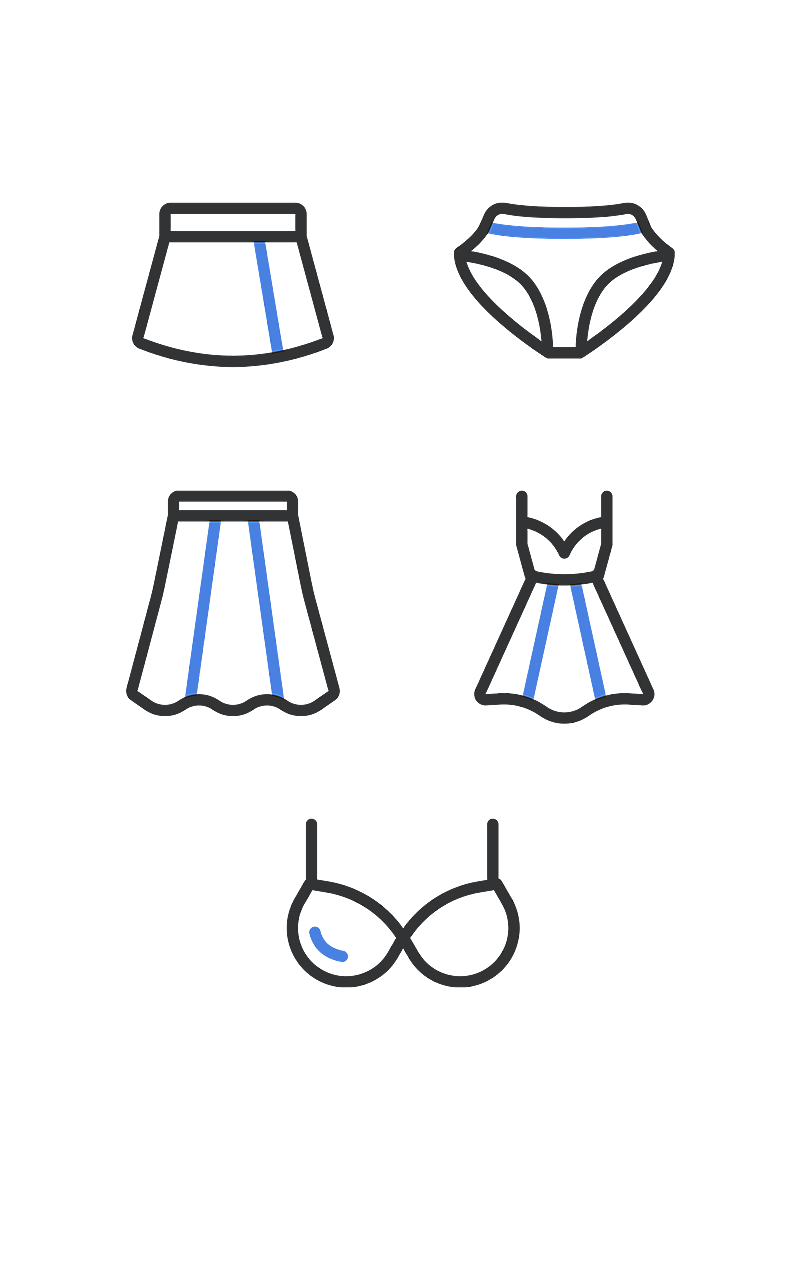 电商服装元素组合海报