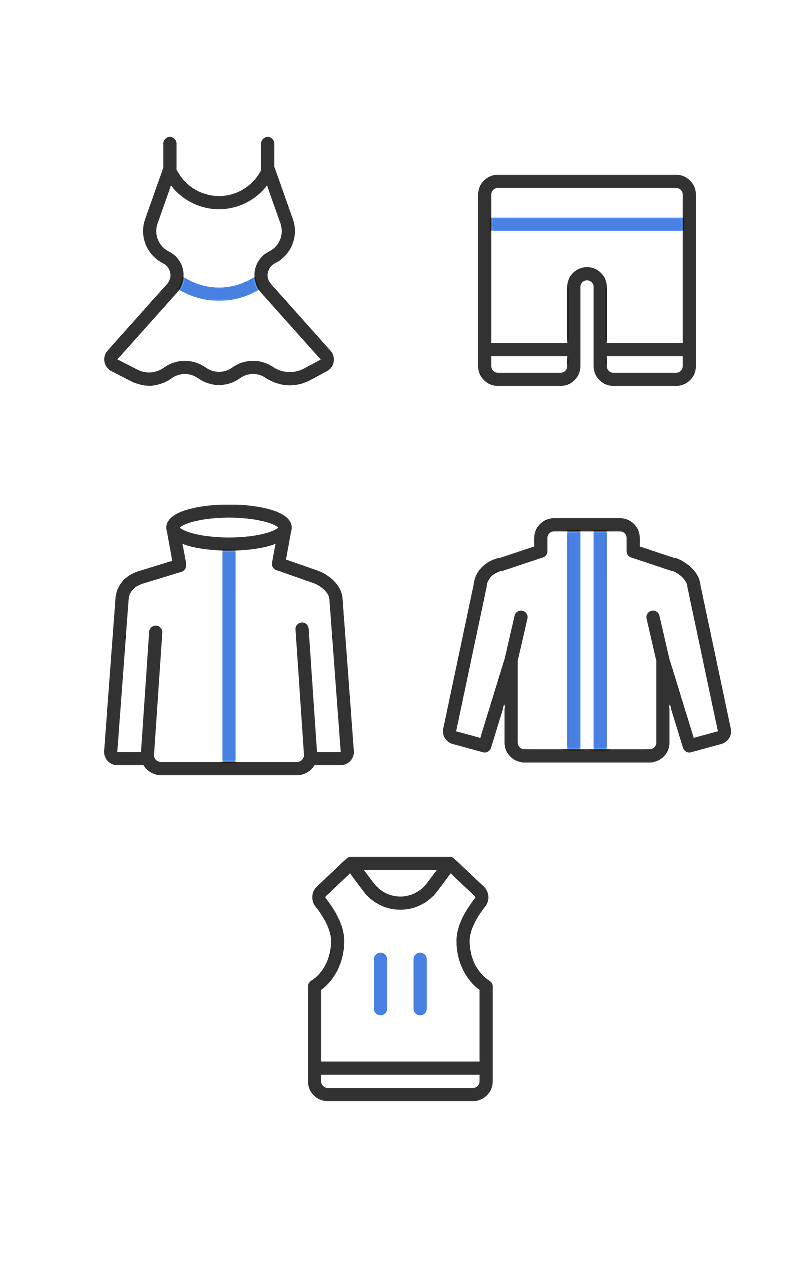 电商服装元素组合海报