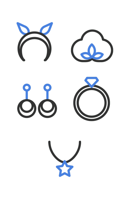 电商首饰元素组合海报预览效果