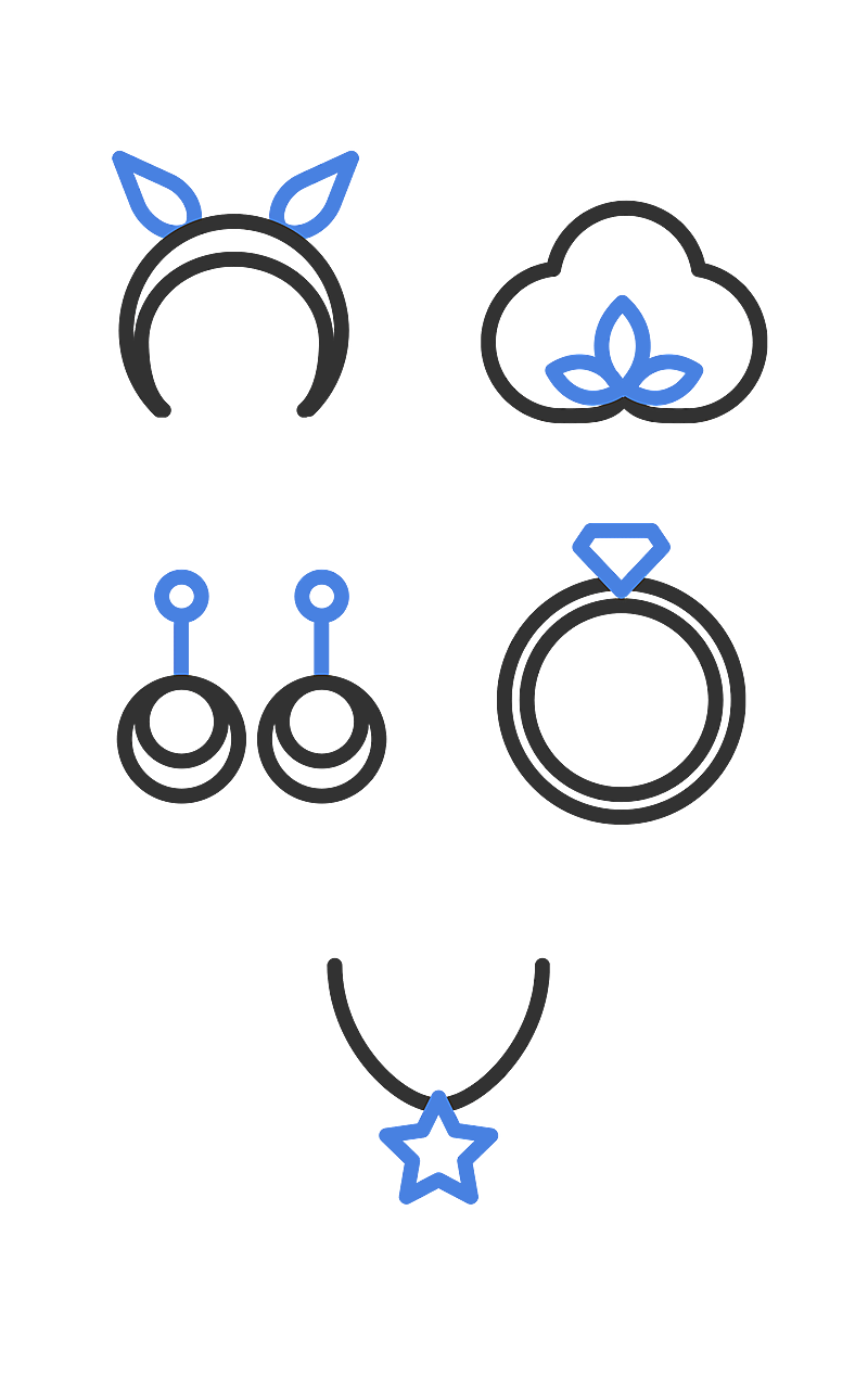 电商首饰元素组合海报