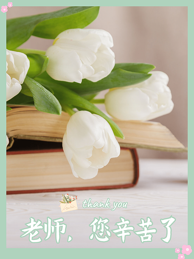 教师节晒图老师辛苦了鲜花