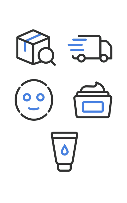 电商美妆快递元素组合海报预览效果