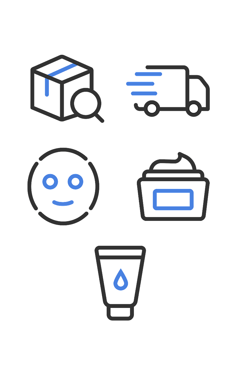 电商美妆快递元素组合海报