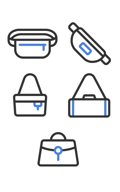 电商箱包元素组合海报预览效果