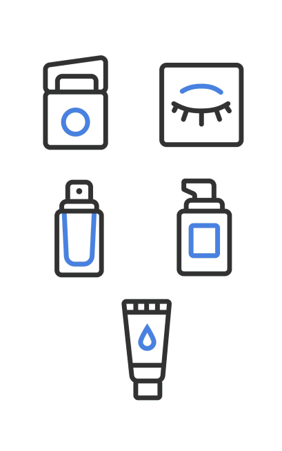 电商美妆护肤元素组合海报预览效果