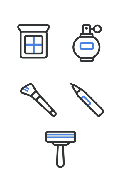 电商美妆元素组合海报预览效果