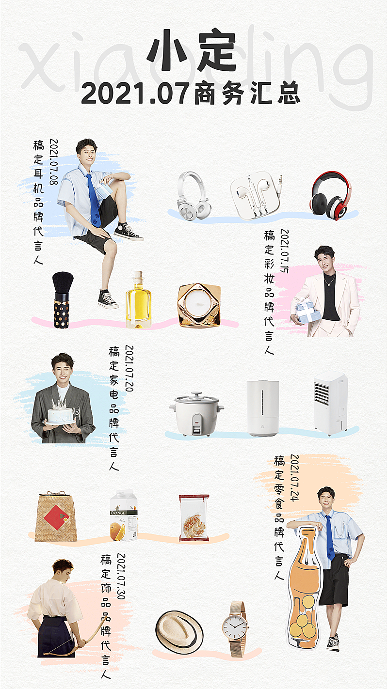 简约风明星代言商务汇总喜报战报