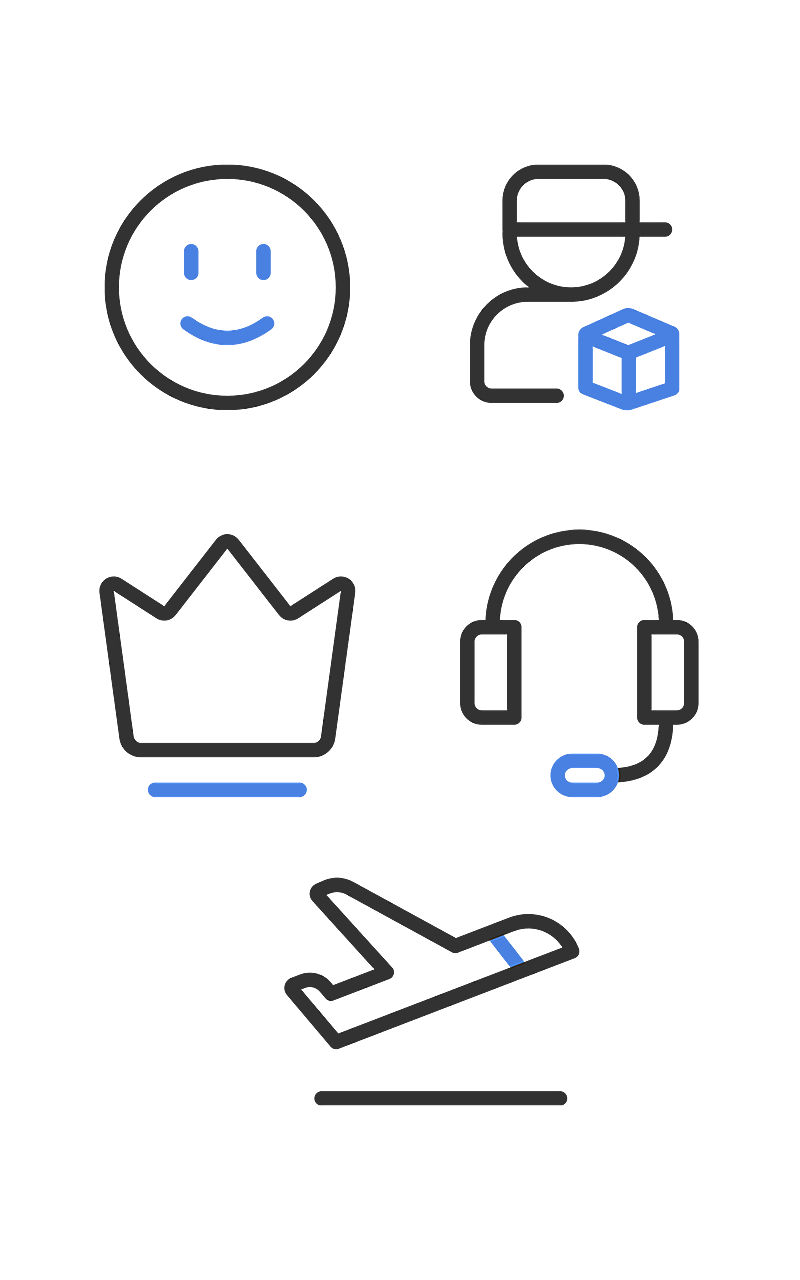 电商物流售后元素组合海报