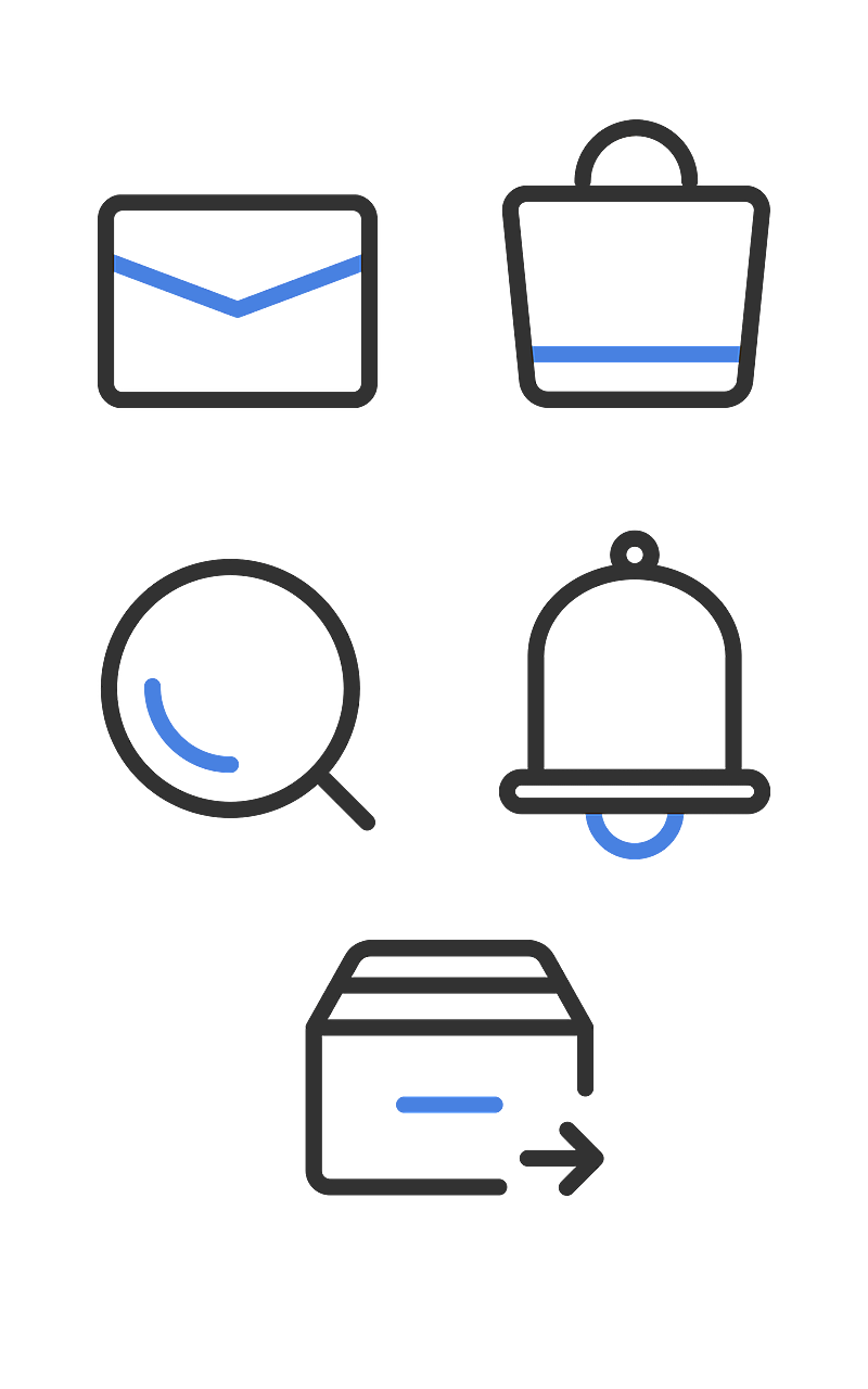电商通知元素组合海报