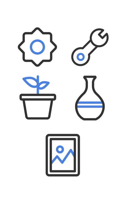 电商植物种植元素组合海报预览效果