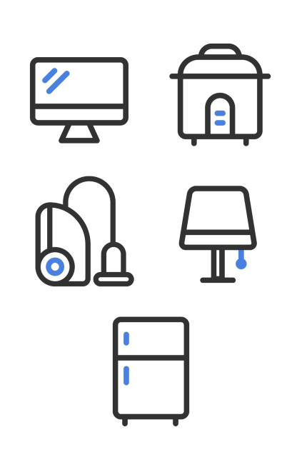 电商电器元素组合海报预览效果