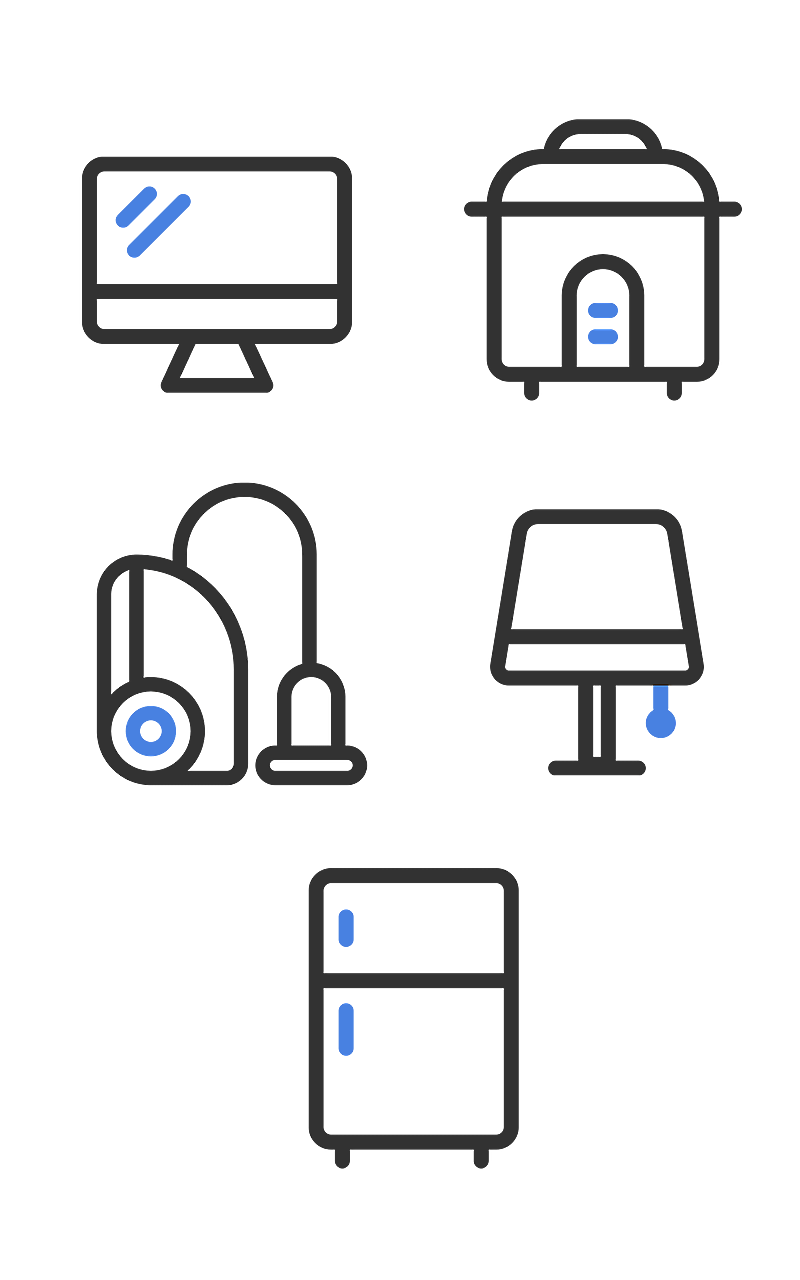 电商电器元素组合海报