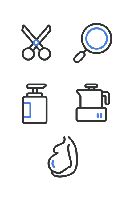 电商洗护元素组合海报预览效果