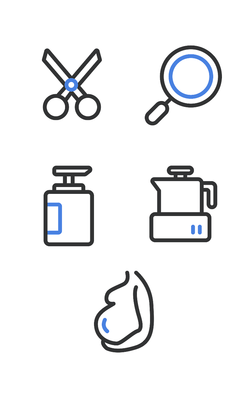 电商洗护元素组合海报
