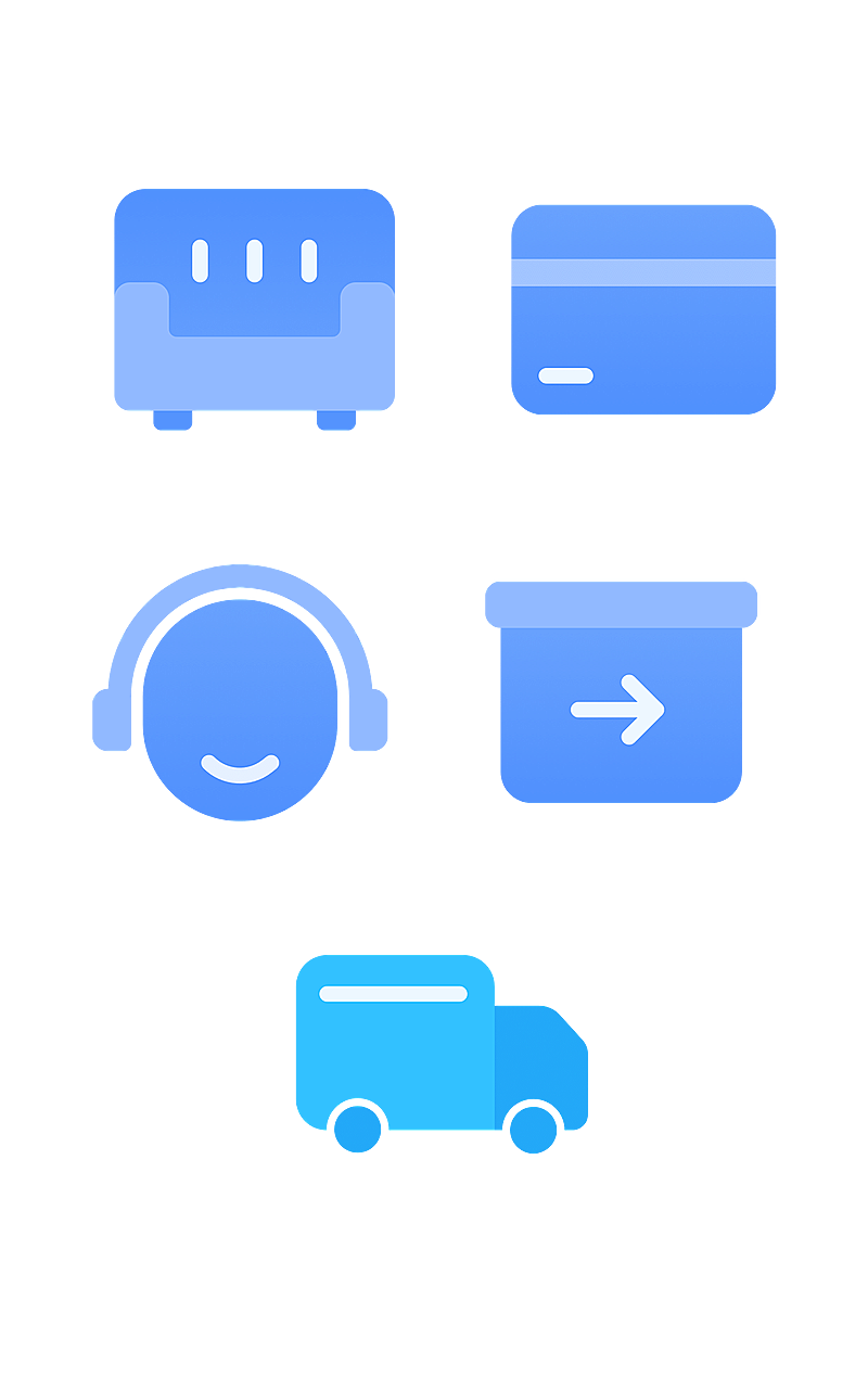 手绘电商售后元素组合海报