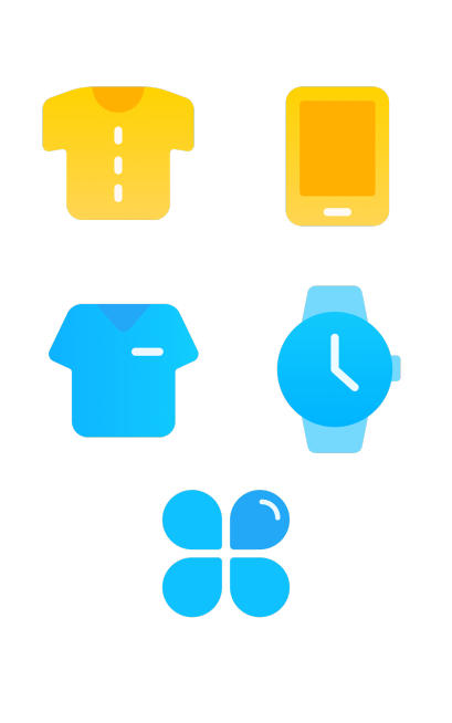 手绘电商服饰元素组合海报预览效果