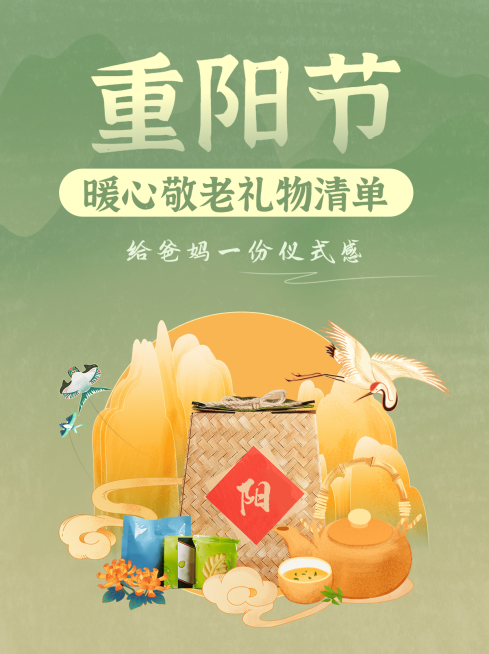 重阳节送礼攻略古风国潮小红书配图预览效果