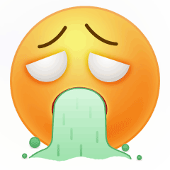 小黄脸呕吐GIF动图表情包预览效果