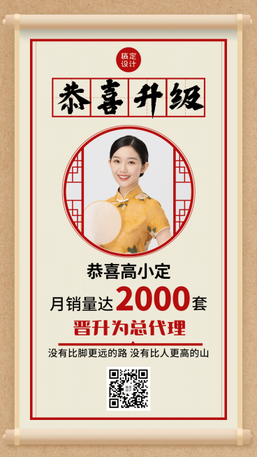 微商团队喜报恭喜升级简约预览效果