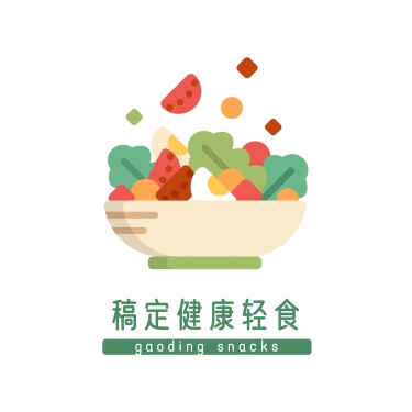 Logo头像餐饮美食手绘清新轻食沙拉店标