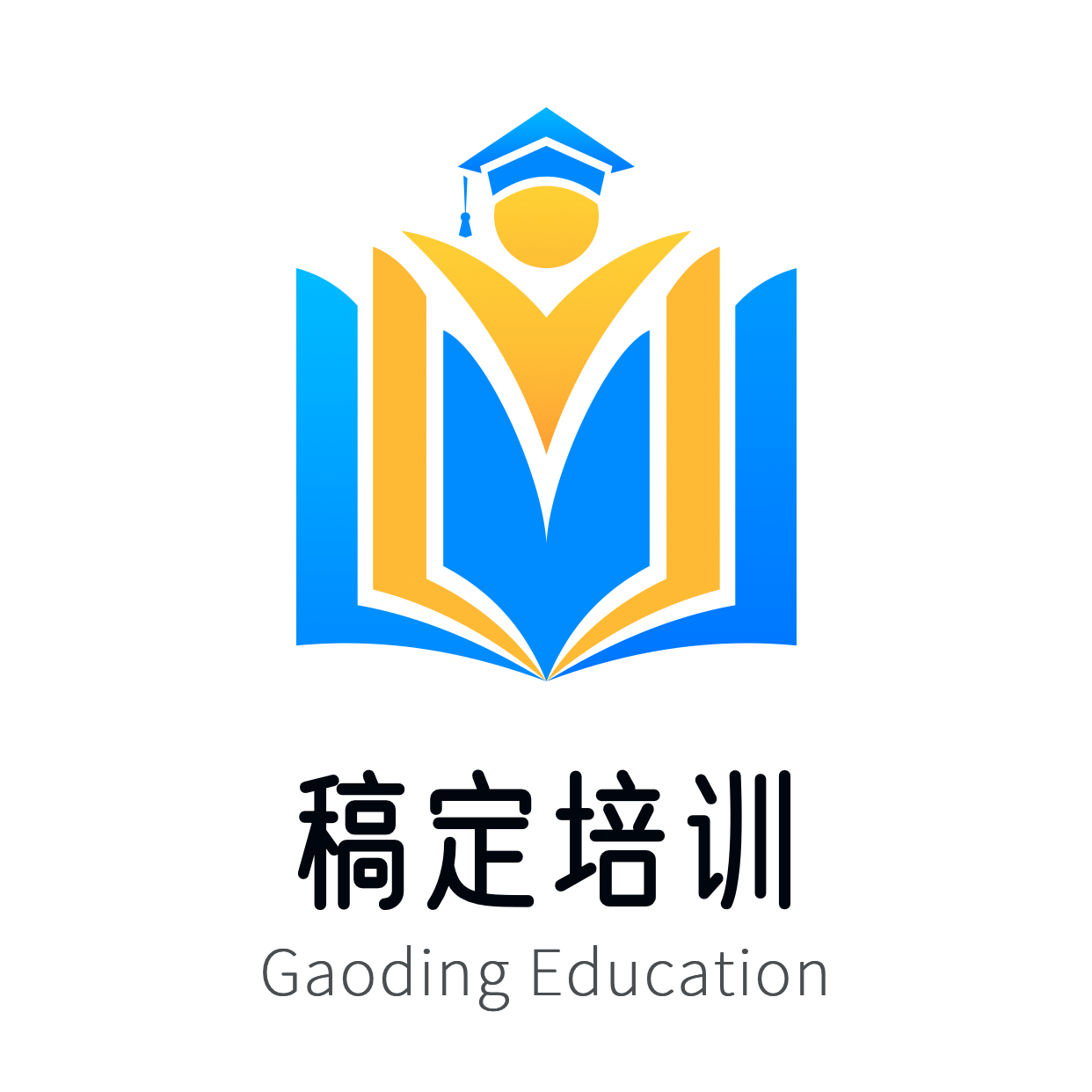 教育培训创意手绘头像logo