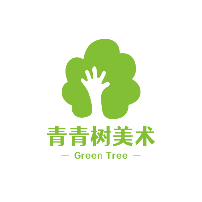 教育培训美术培训简约清新logo预览效果