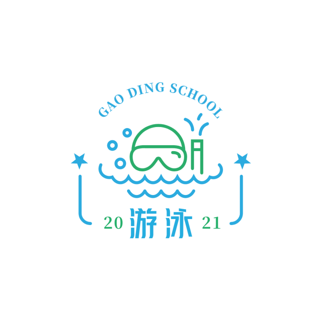 教育培训游泳班简约清新logo预览效果