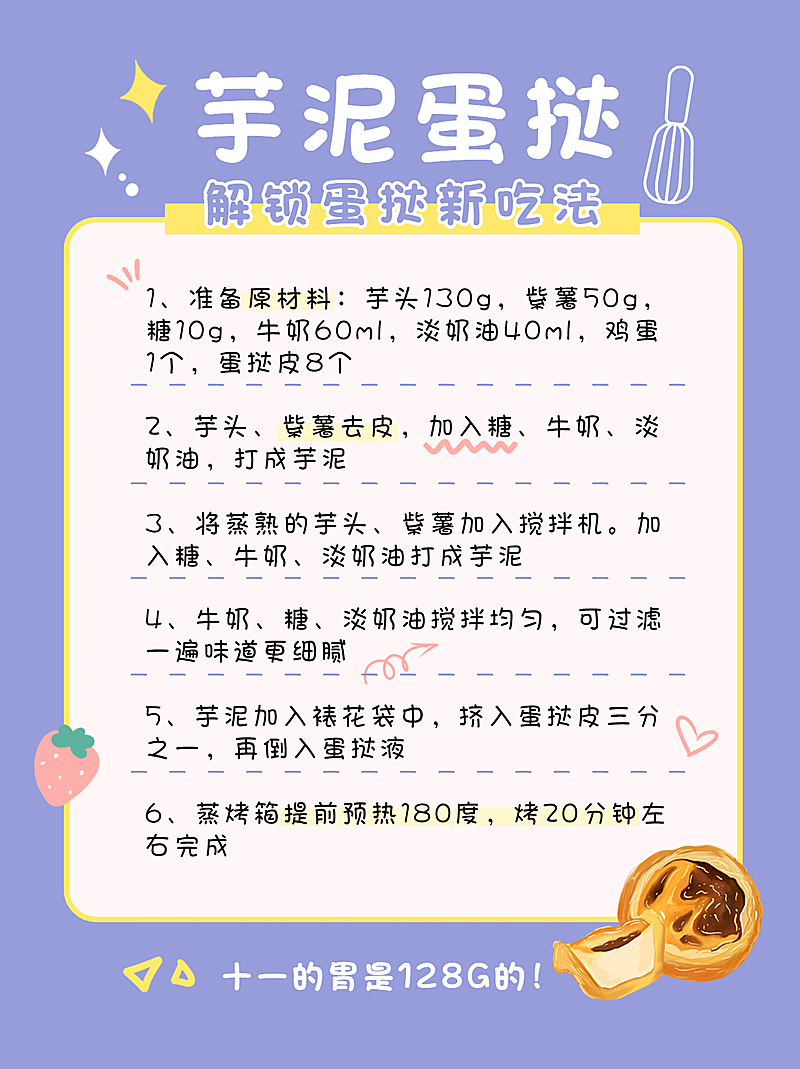 国庆节手帐风美食教程小红书配图