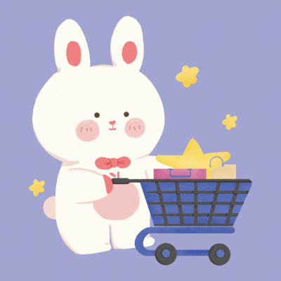 可爱手绘中秋节玉兔微信头像