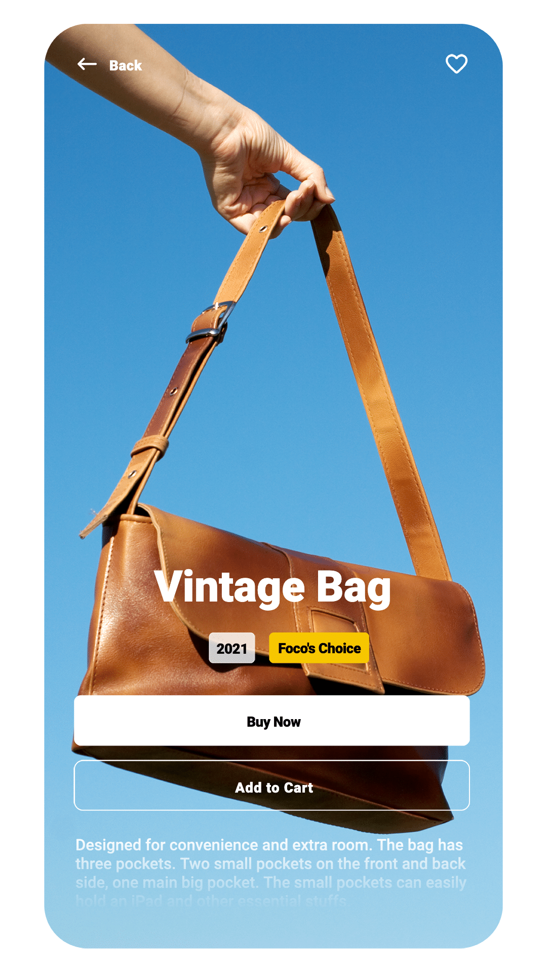 Simple Vintage Bag Display Ecommerce Story