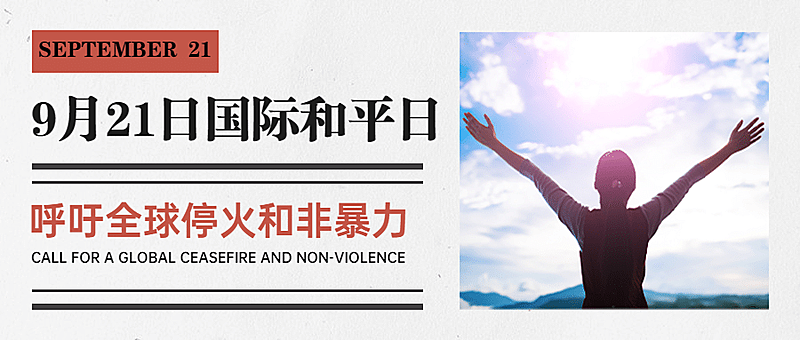 国际和平日停火日实景首图