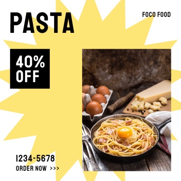 Simple Pasta Display Promo Ecommerce Product Image