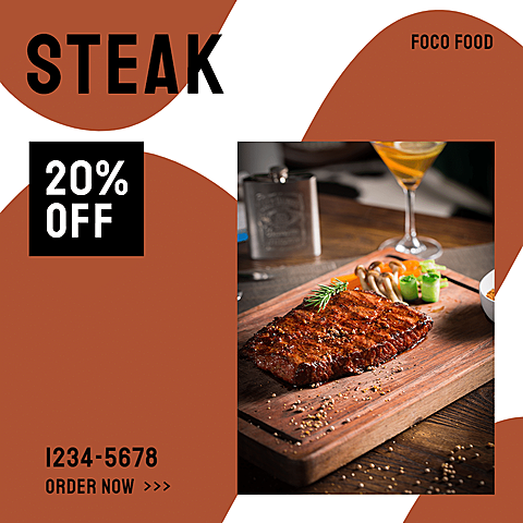 Simple Steak Display Promo Ecommerce Product Image