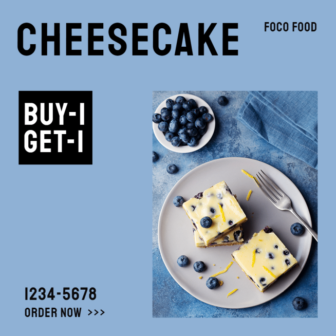 Simple Fashion Style Cheesecake Promotion Ecommerce Product Image预览效果