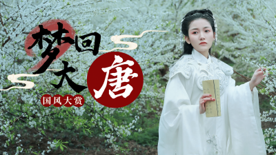 轻设计古风舞蹈博主横版视频封面