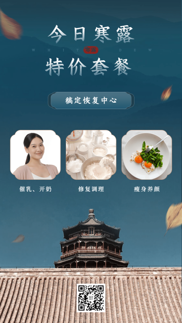 简约寒露节气营销服务展示活动促销预览效果
