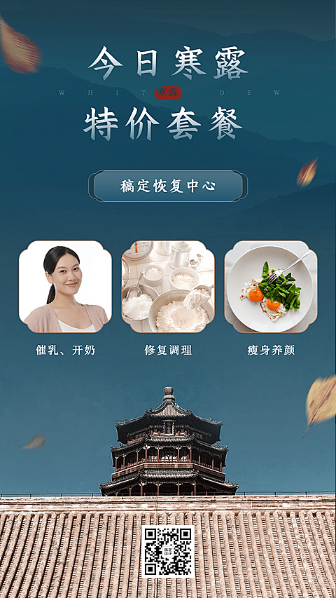 简约寒露节气营销服务展示活动促销